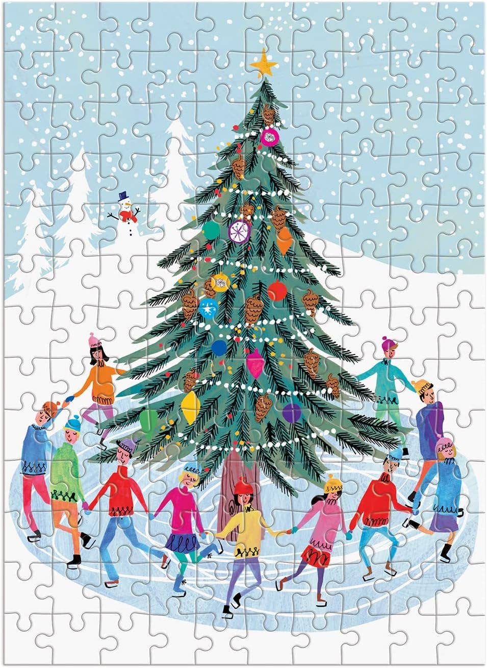 Tree Skaters Puzzle Ornament