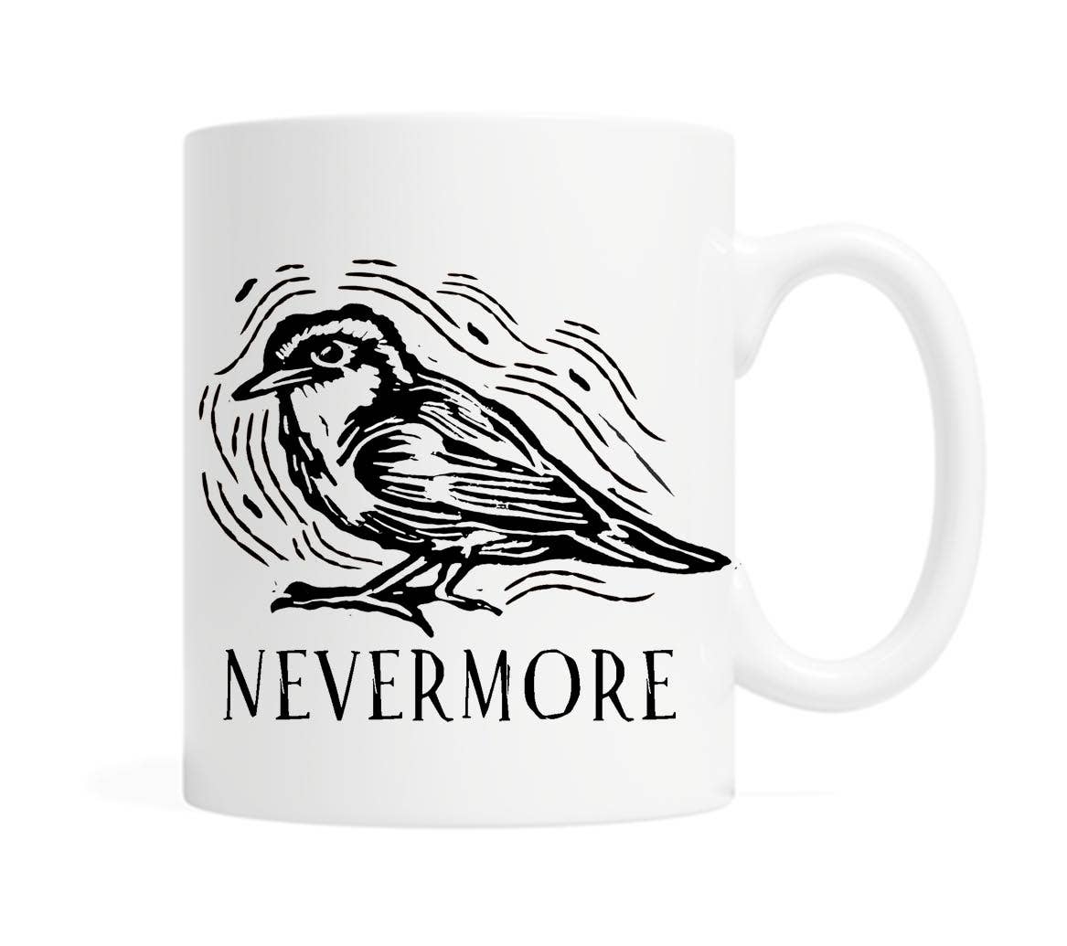 Quoth The Raven Nevermore Poe Coffee Mug