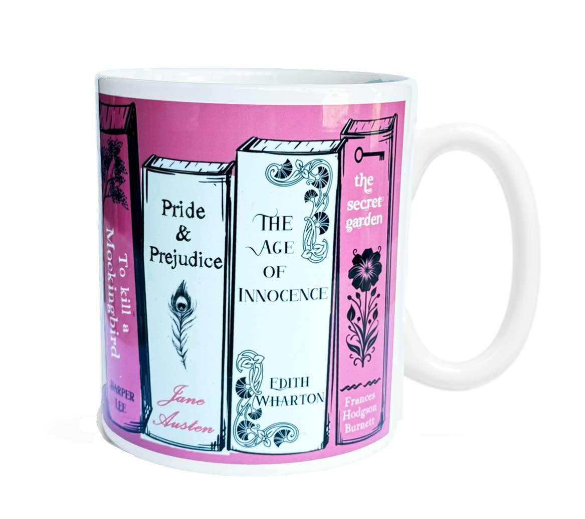 Famous Female Authors Book Spine Mug