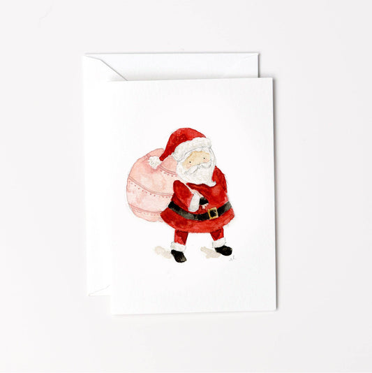 Santa bag mini notecard