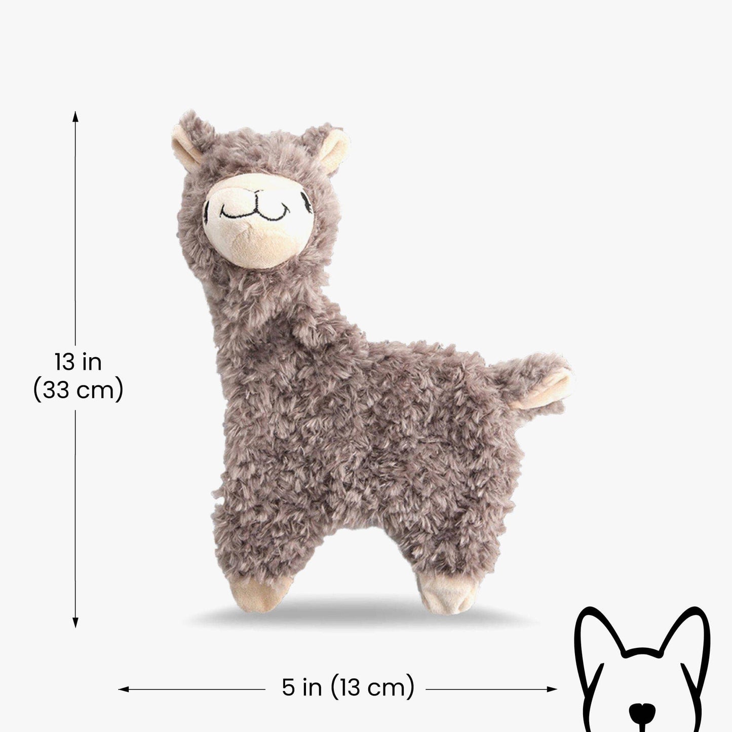 Gray Alpaca Dog Toy