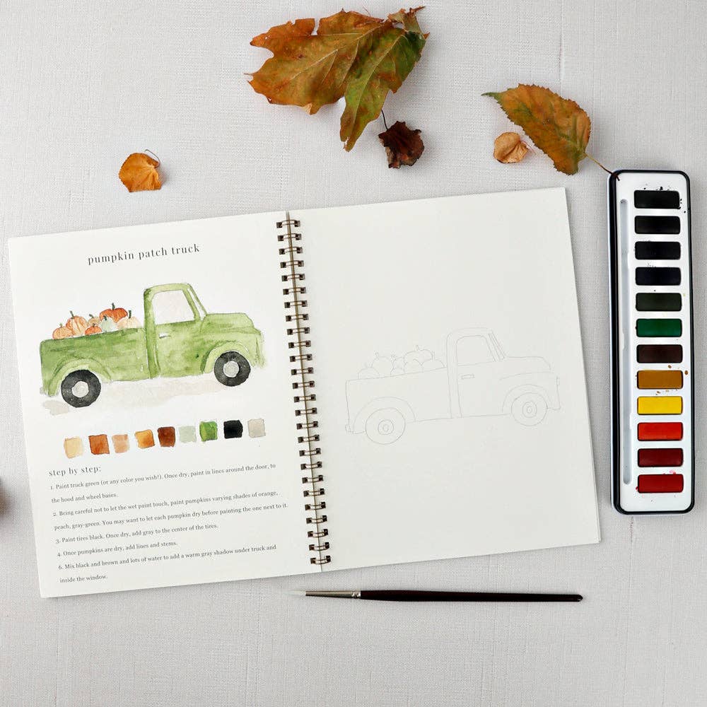 autumn watercolor workbook