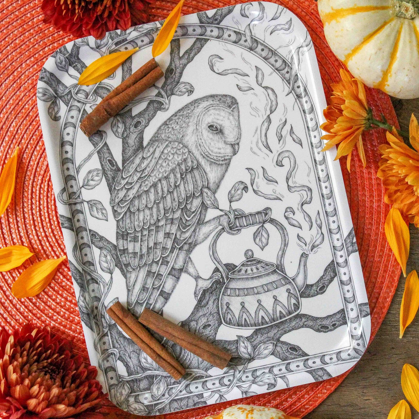 Owl Birch Tray
