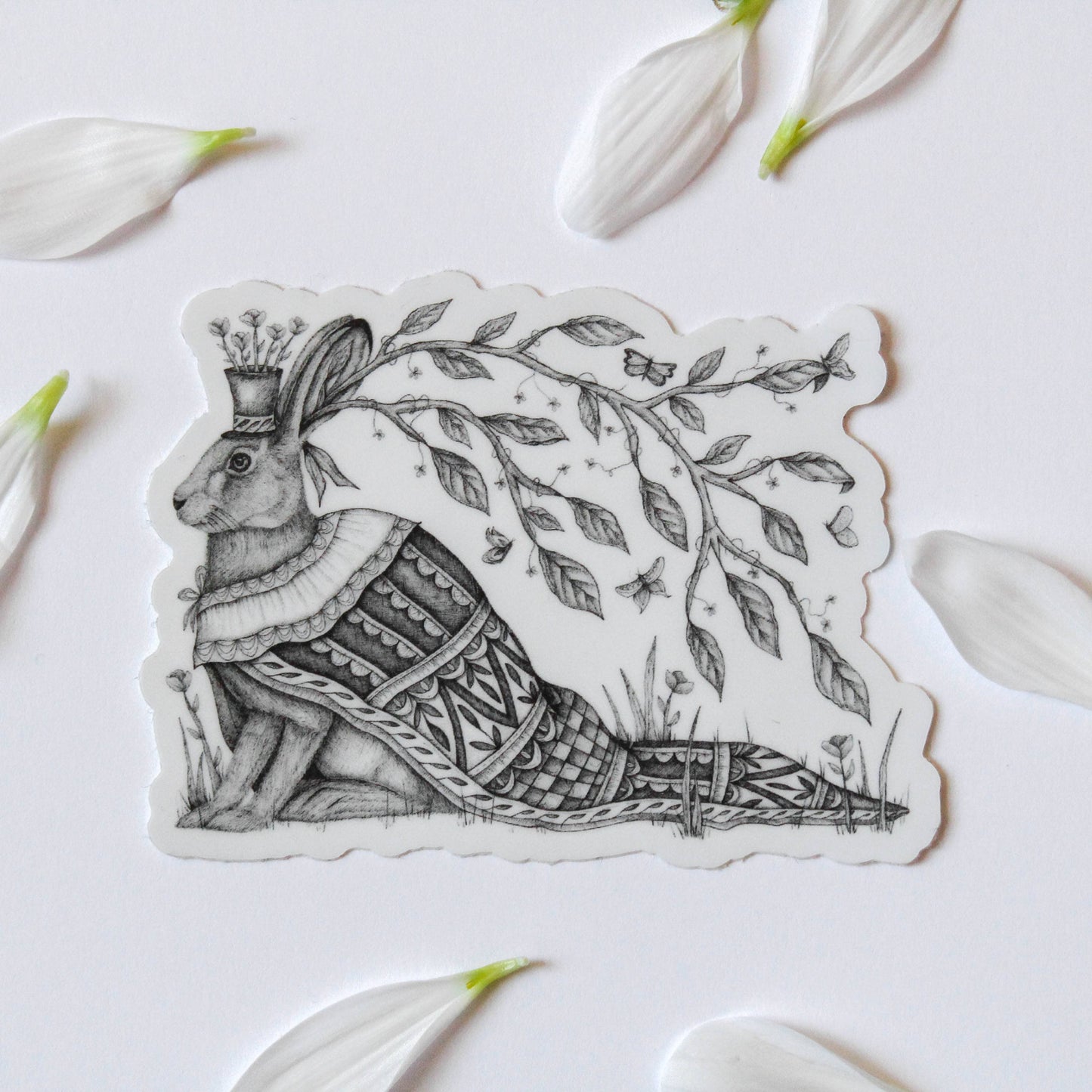The Flowering Hare | Vinyl Sticker