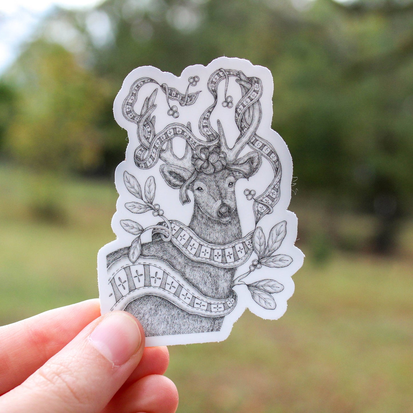 Gertrude's Tinsels | Winter Deer Vinyl Sticker