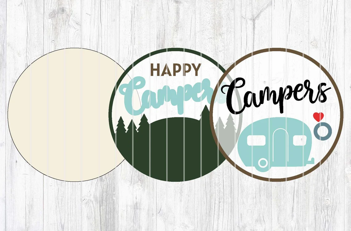 Happy Campers Retro Door Hanger DiY