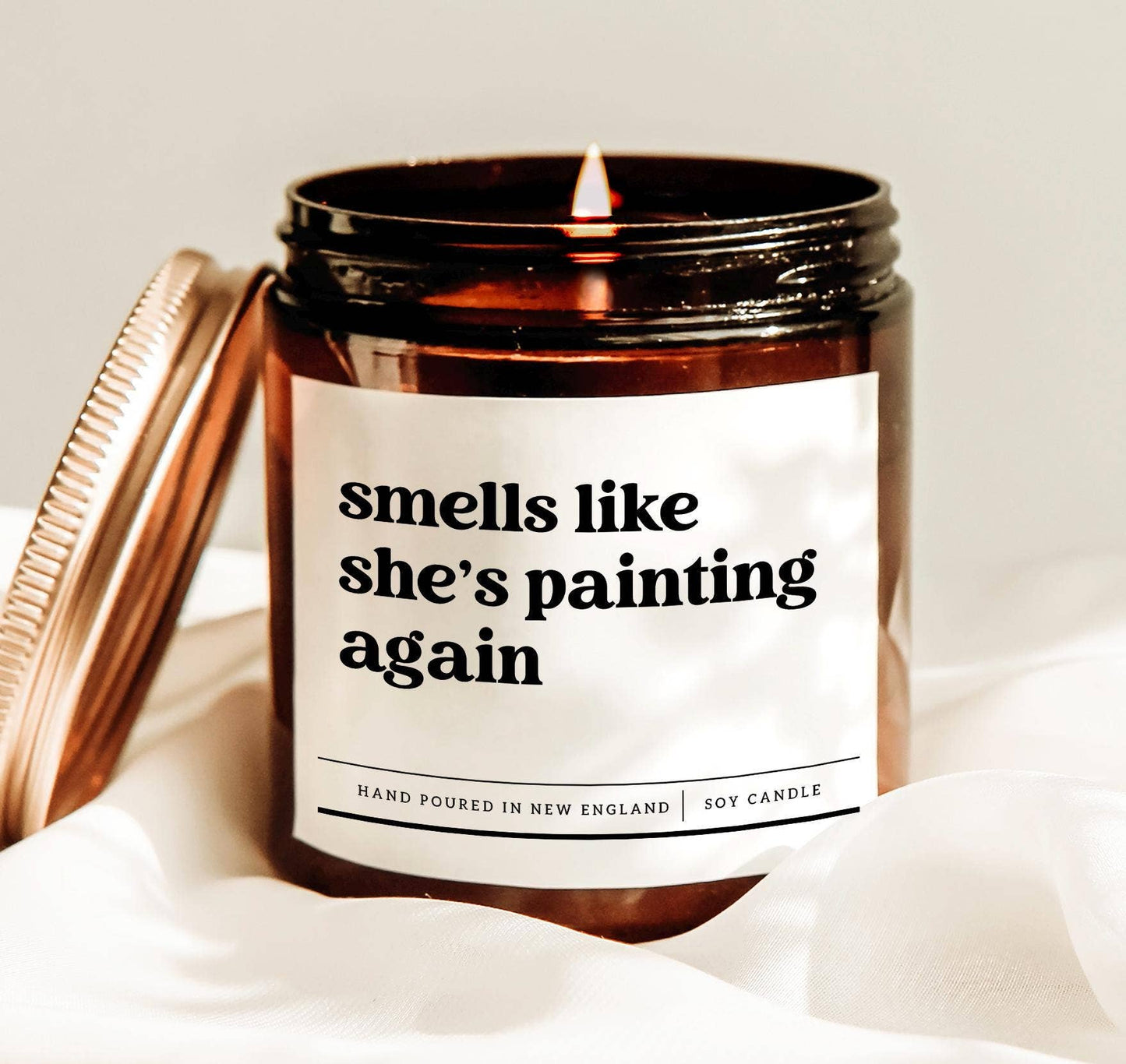 Smells like she's painting again candle
