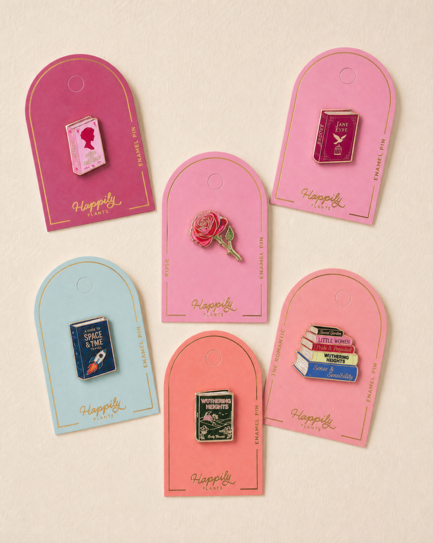 Stacked Books Pin