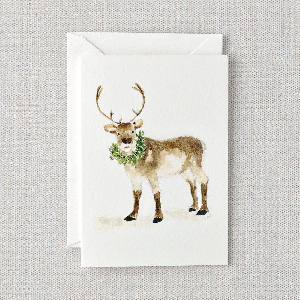 reindeer mini notecard