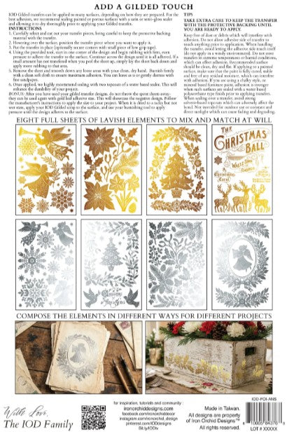 Angels Sing Gilded IOD Transfer 8"x12" Pad (8 Sheets)