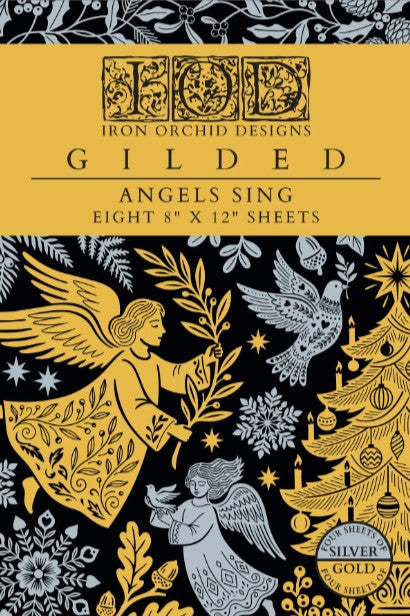 Angels Sing Gilded IOD Transfer 8"x12" Pad (8 Sheets)