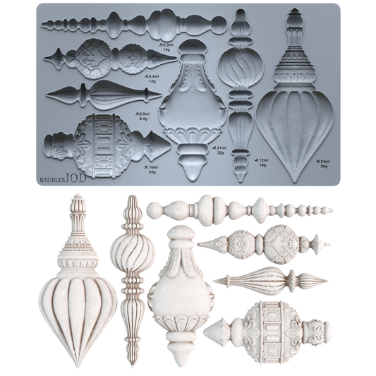 Iron Orchid Design Baubles Silicone Mould 6x10