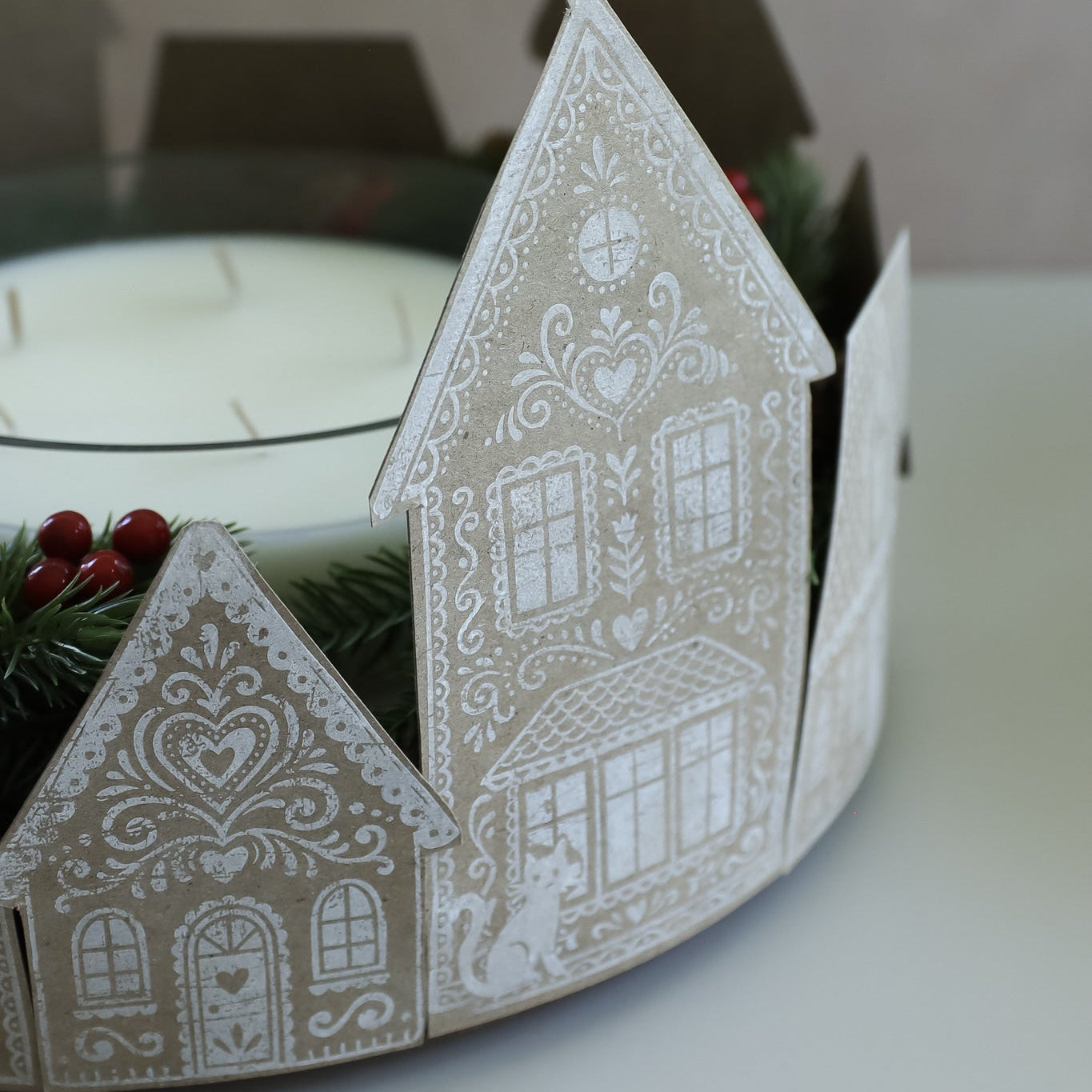 Iron Orchid Design Gingerbread Lane Silicone Stamp 12" x 12"