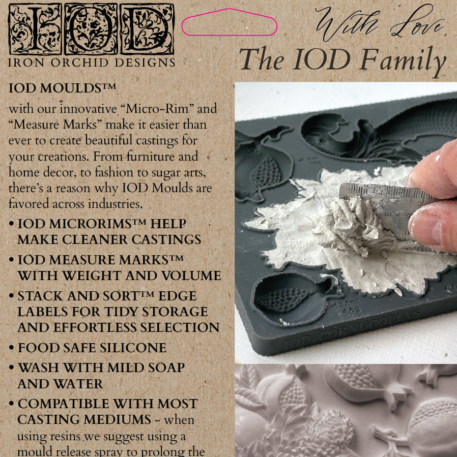 Iron Orchid Design Silicone Mould Food‑Safe 6"x10" Cornucopias