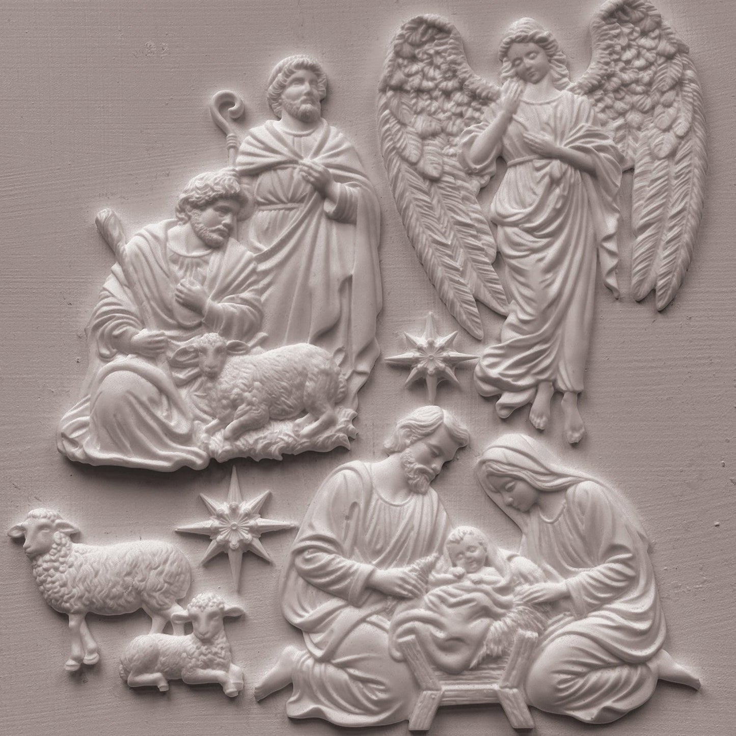 Iron Orchid Design Silent Night Silicone Mould 6x10