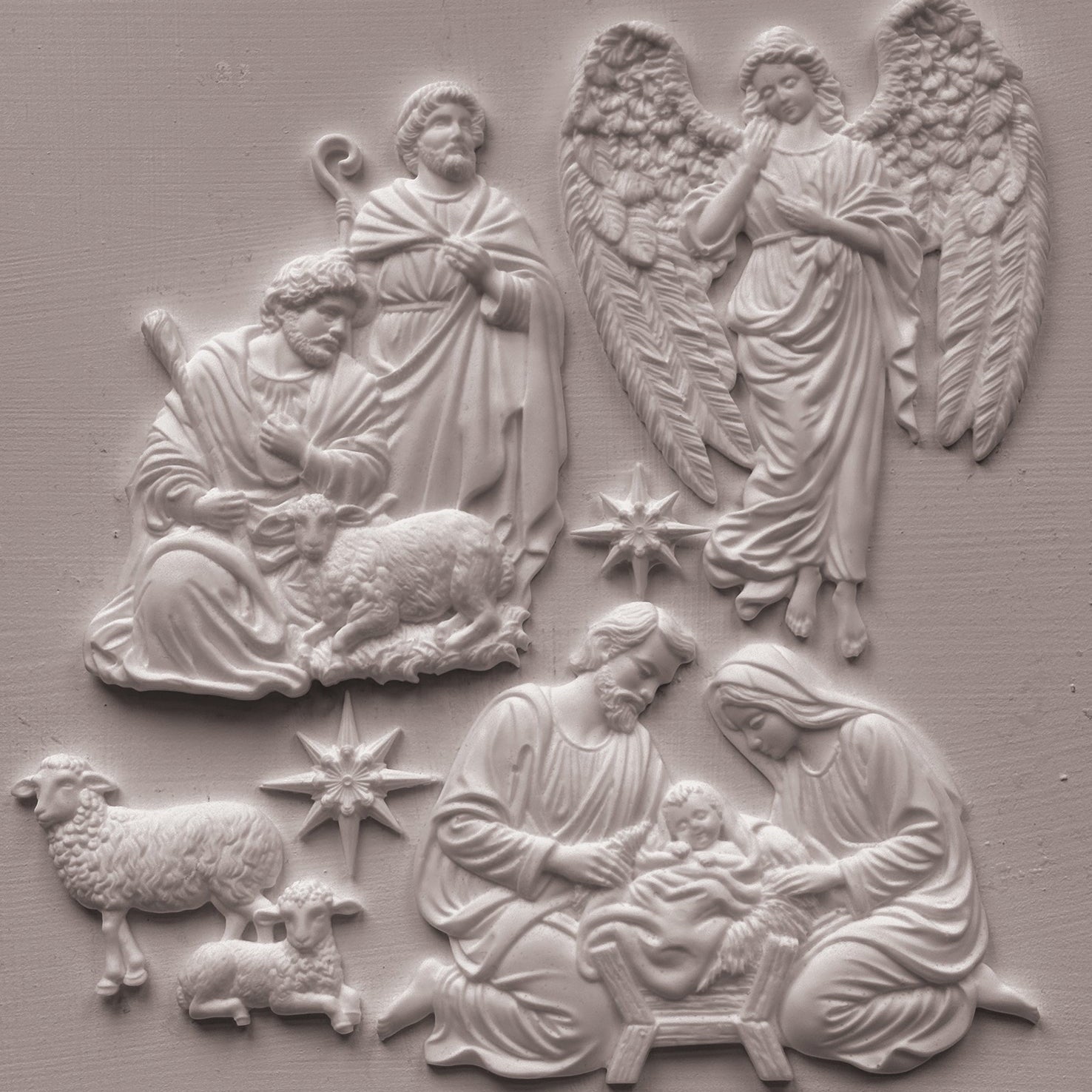 Iron Orchid Design Silent Night Silicone Mould 6x10