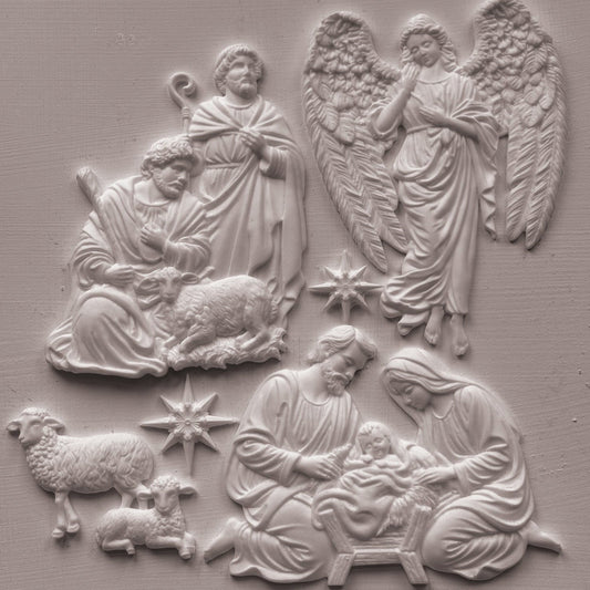 Iron Orchid Design Silent Night Silicone Mould 6x10