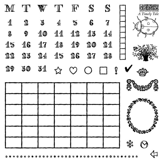 Iron Orchid Design A Timely Tale Mini Stamp Set 6x6