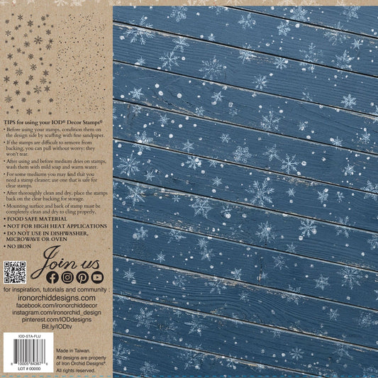 Iron Orchid Design Flurry Silicone Stamp 12" x 12"