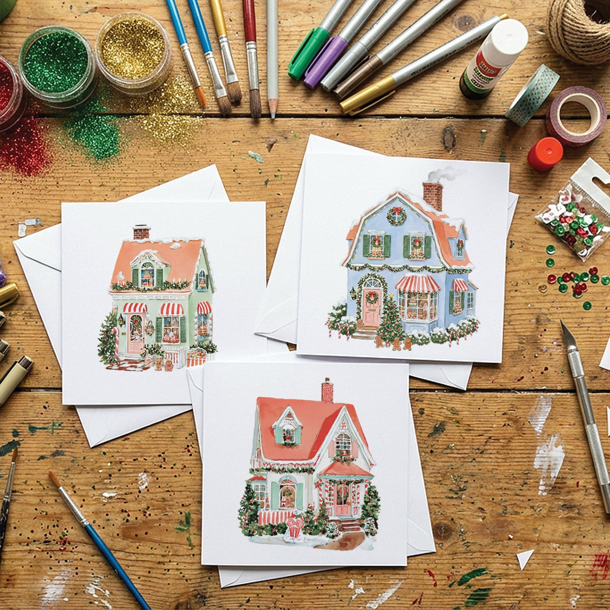 Iron Orchid Design Darling Holiday Transfer Set 8x12 Retro Christmas