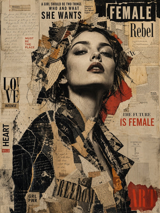 Rebel Heart - Mint Decoupage Paper