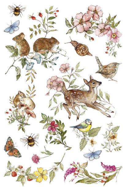 Iron Orchid Designs Bramblewood Diaries Transfer Pad 8"x12" 8 Sheets