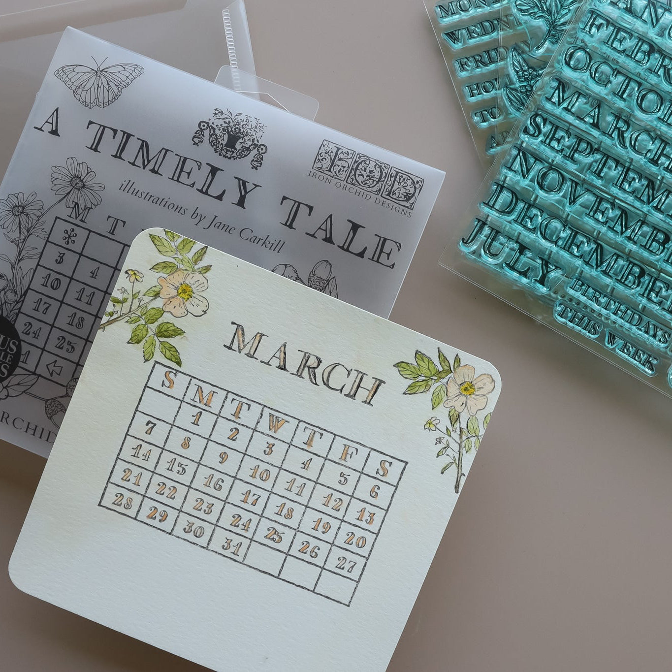 Iron Orchid Design A Timely Tale Mini Stamp Set 6x6