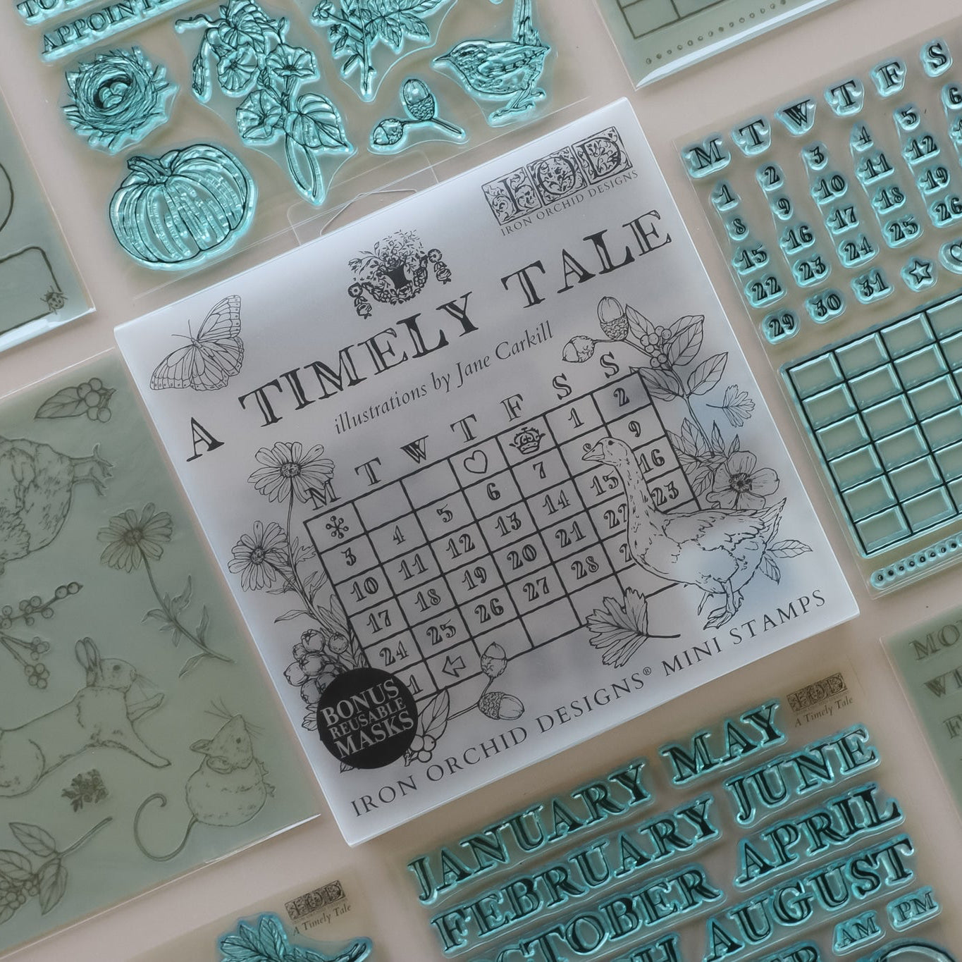 Iron Orchid Design A Timely Tale Mini Stamp Set 6x6