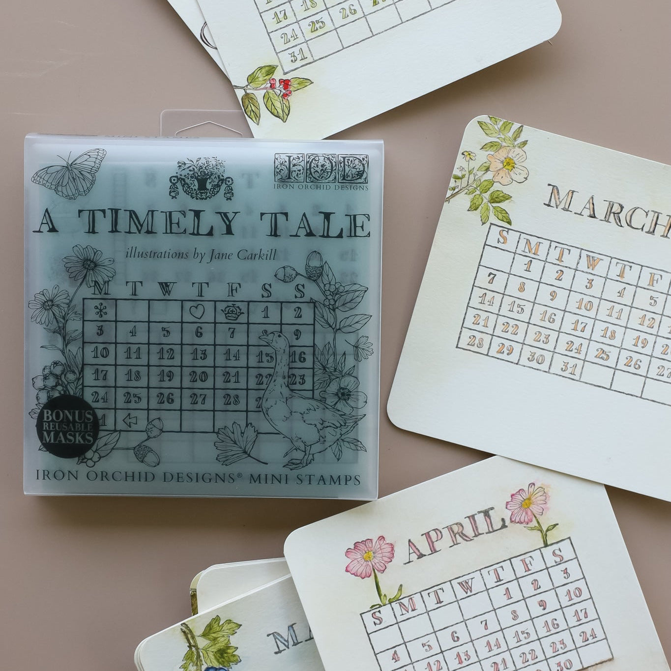 Iron Orchid Design A Timely Tale Mini Stamp Set 6x6