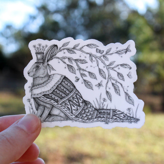 The Flowering Hare | Vinyl Sticker