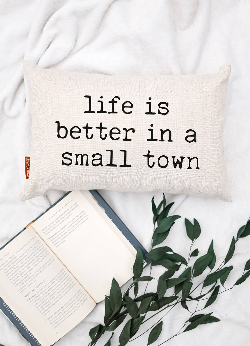 Life is Better in a Small Town Linen Pillow