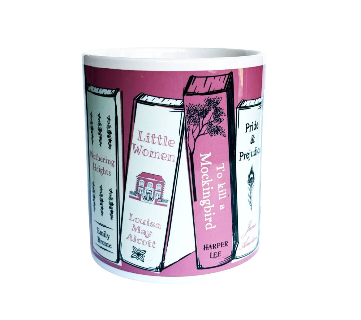 Famous Female Authors Book Spine Mug