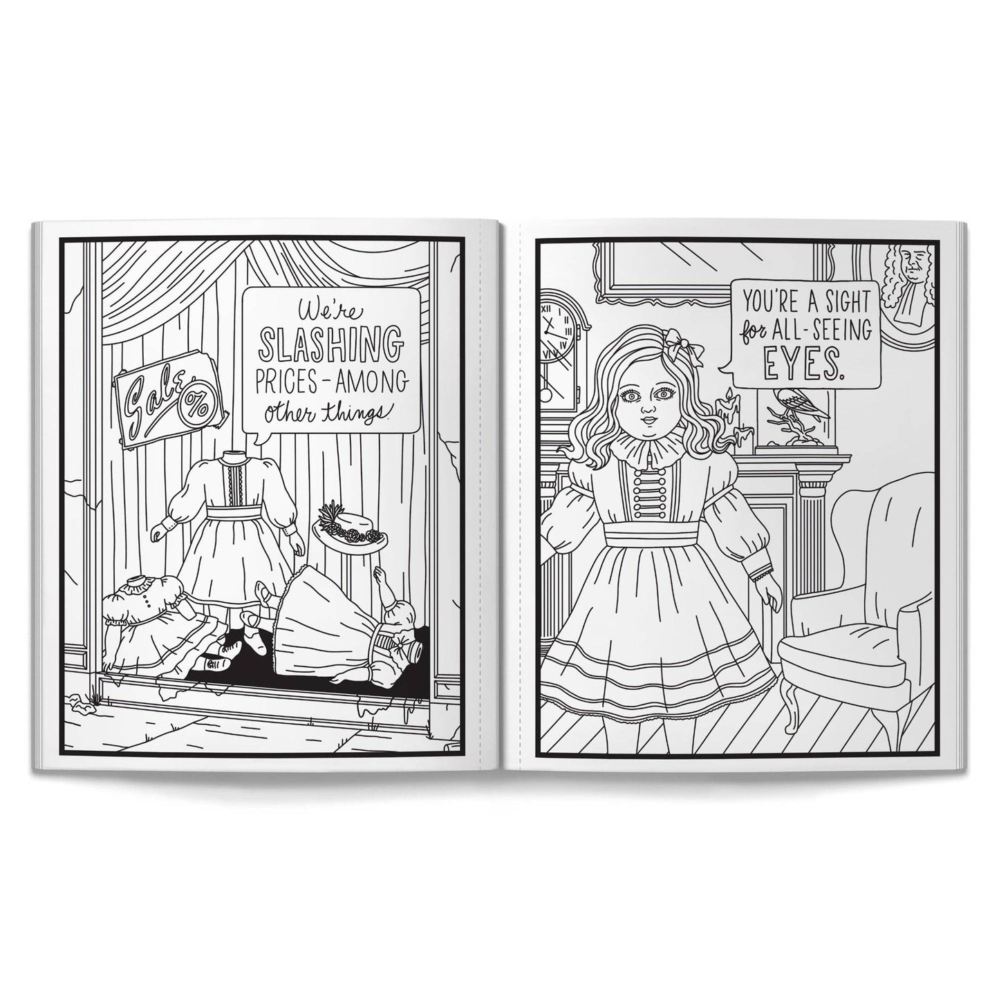 Haunted Dolls Coloring Book