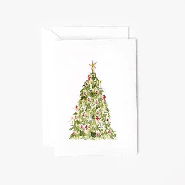 Nutcracker tree mini notecard