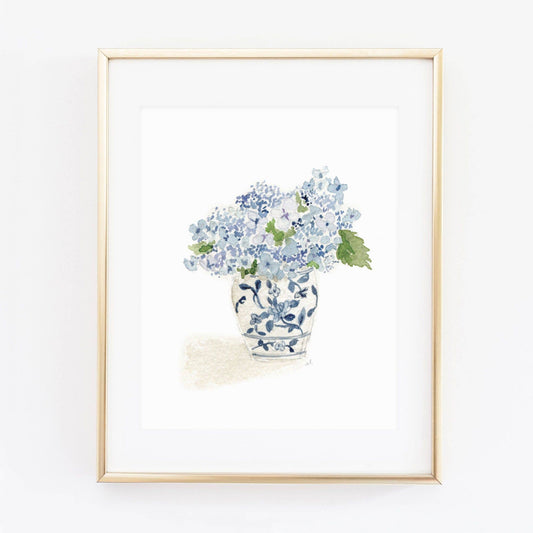Hydrangea bouquet art print