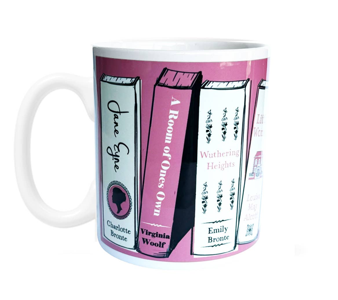 Famous Female Authors Book Spine Mug