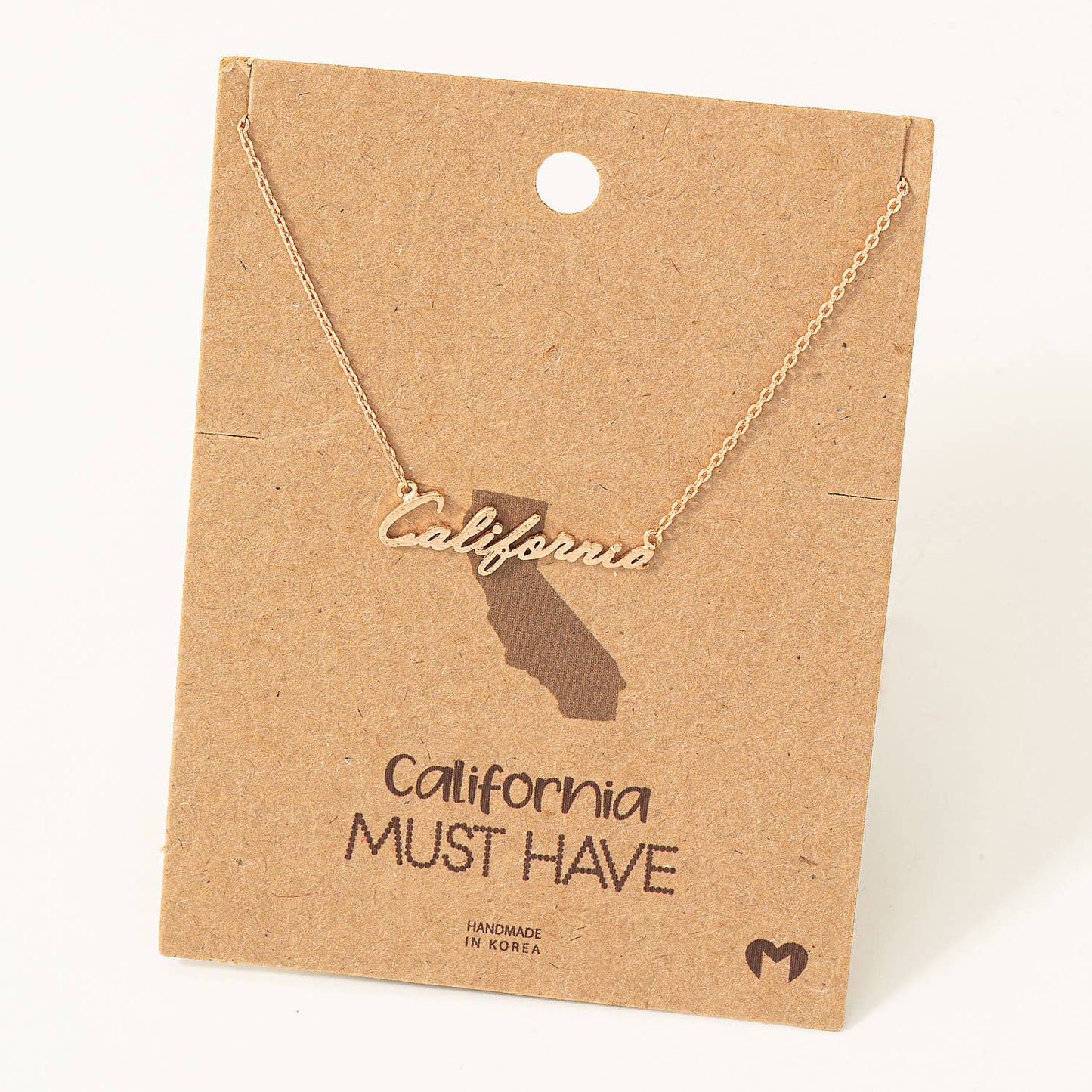 California Handwritten Pendant Necklace