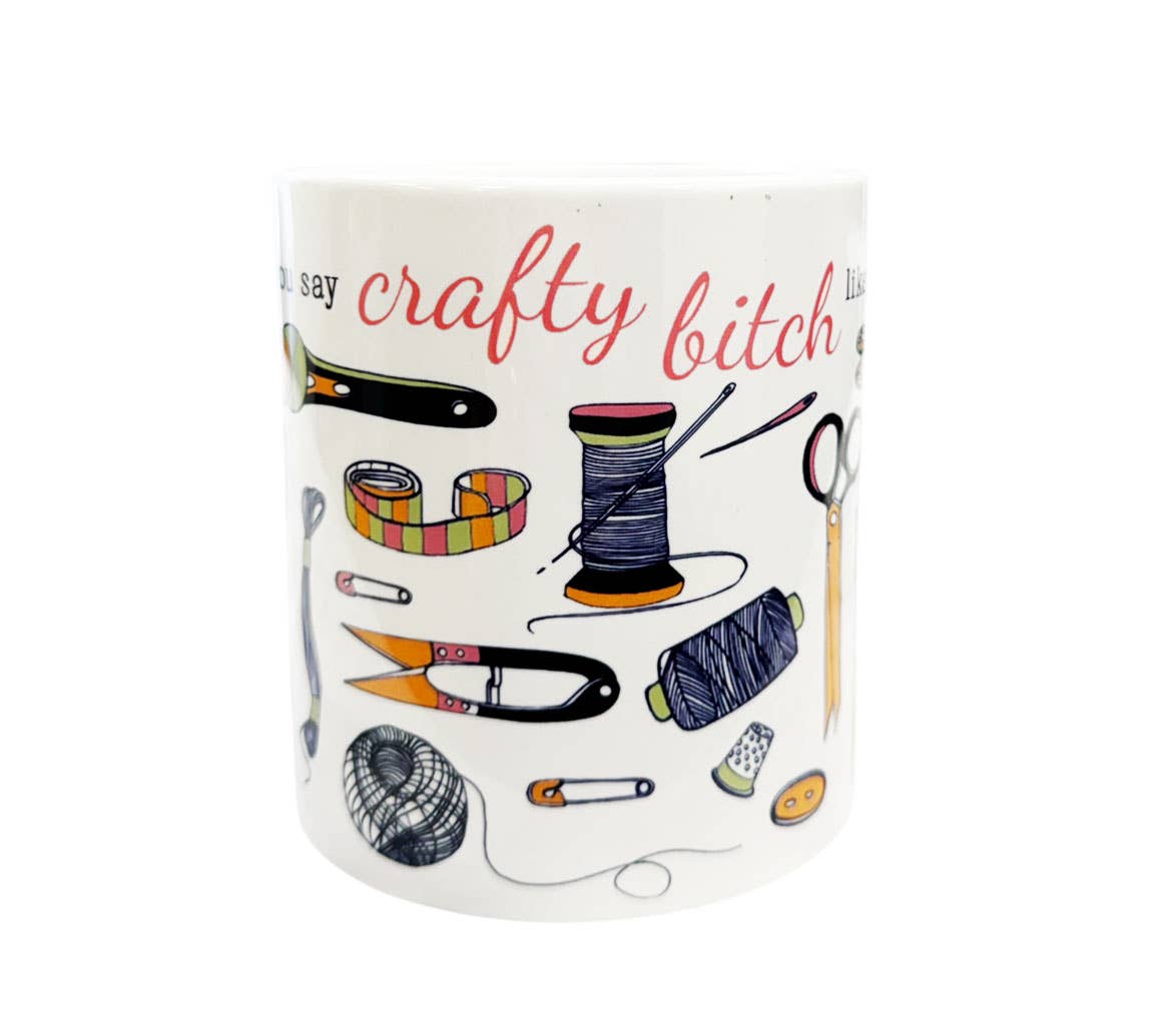 Crafty Bitch l Knitter l Yarn l Sew Mug