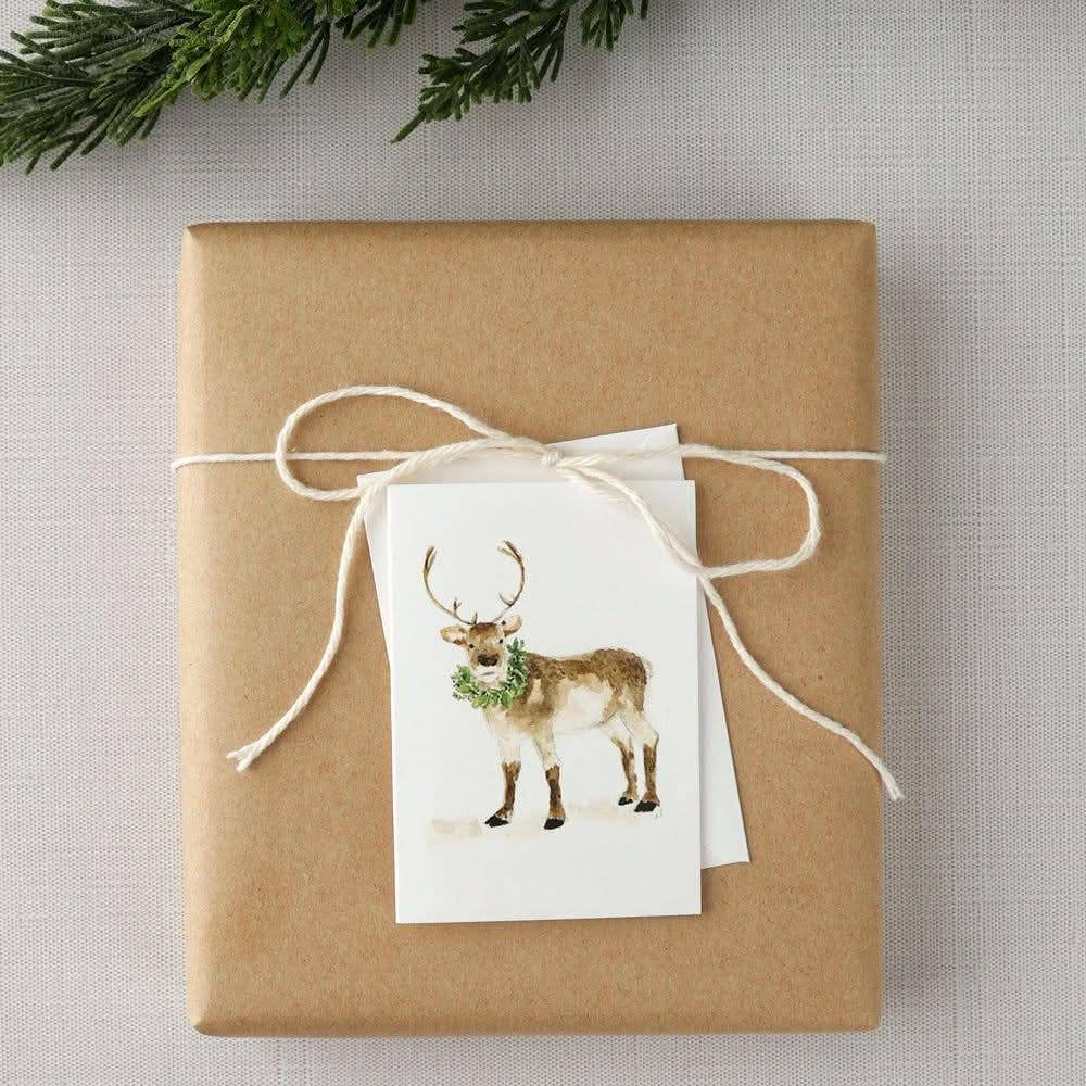 Reindeer mini enclosure notecard
