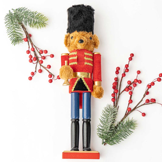Teddy Bear 15" Hand-Painted Wood Nutcracker
