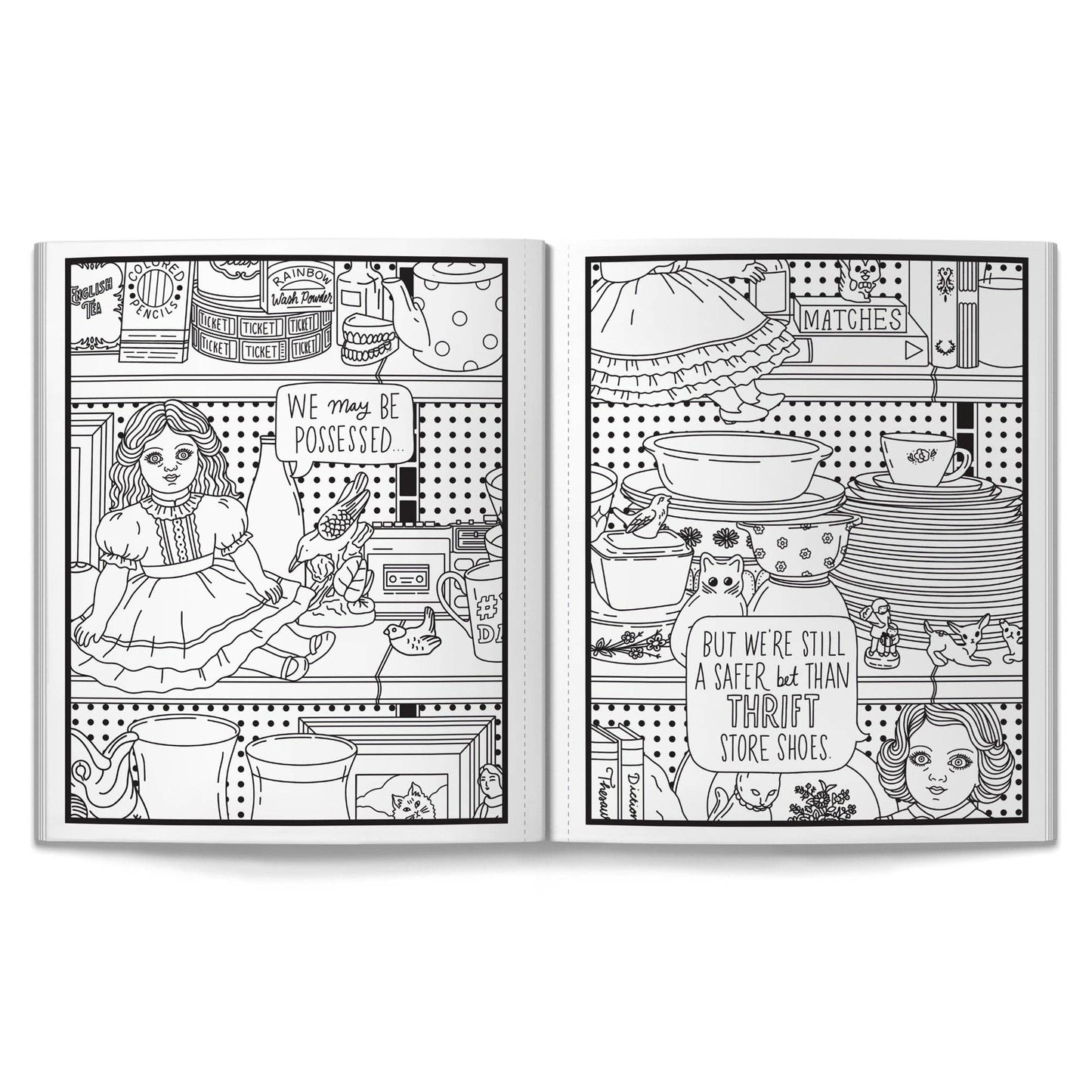 Haunted Dolls Coloring Book