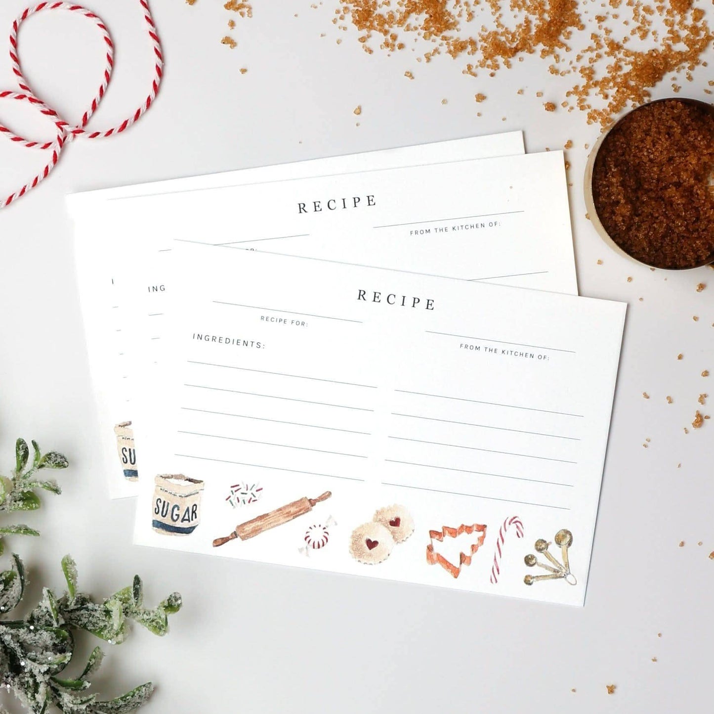 Christmas baking recipe cards