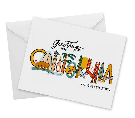 Greetings from California - Landmark Lettering Notecard