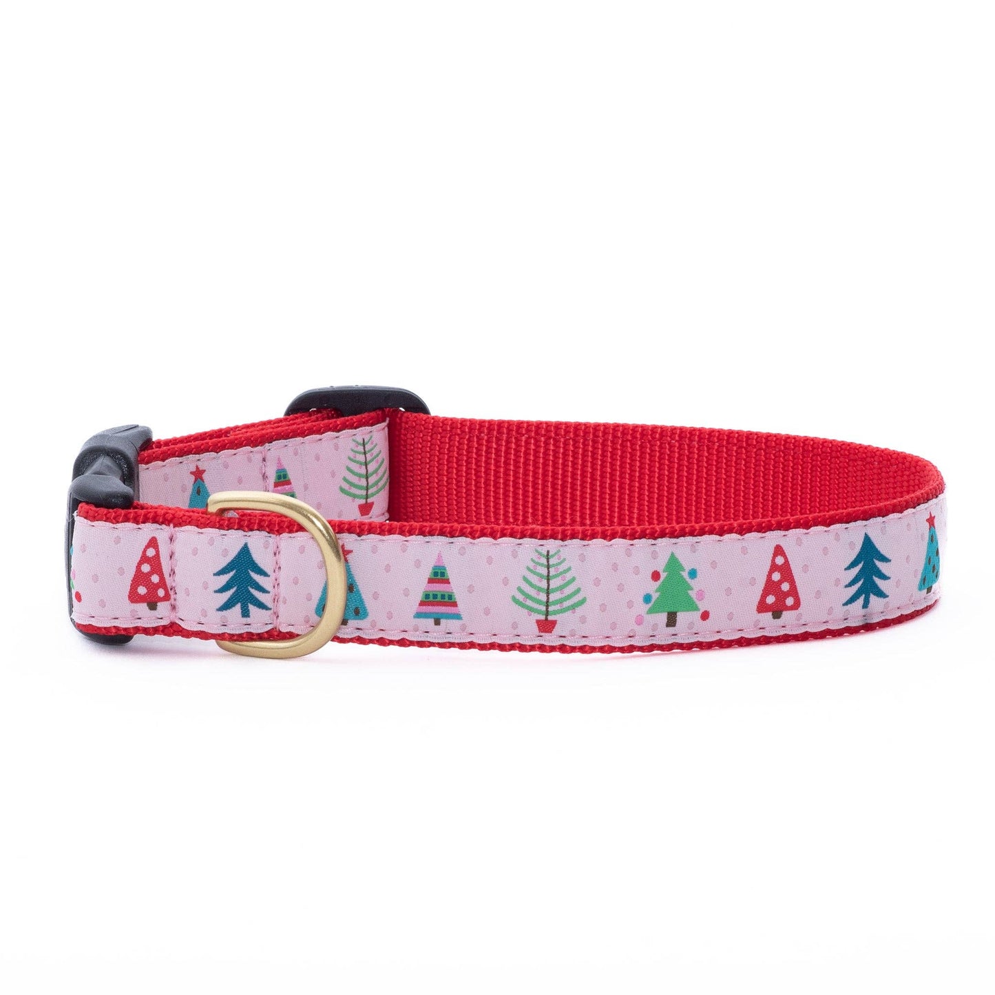 Pink Pines Christmas Holiday Dog Collar
