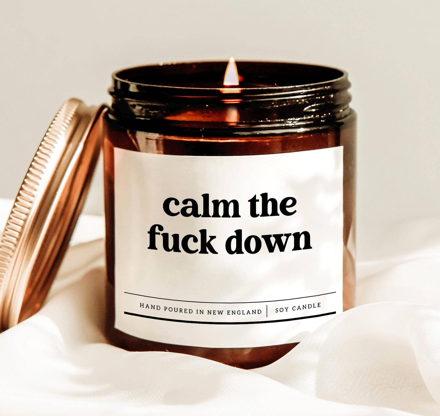 Calm the fuck down candle