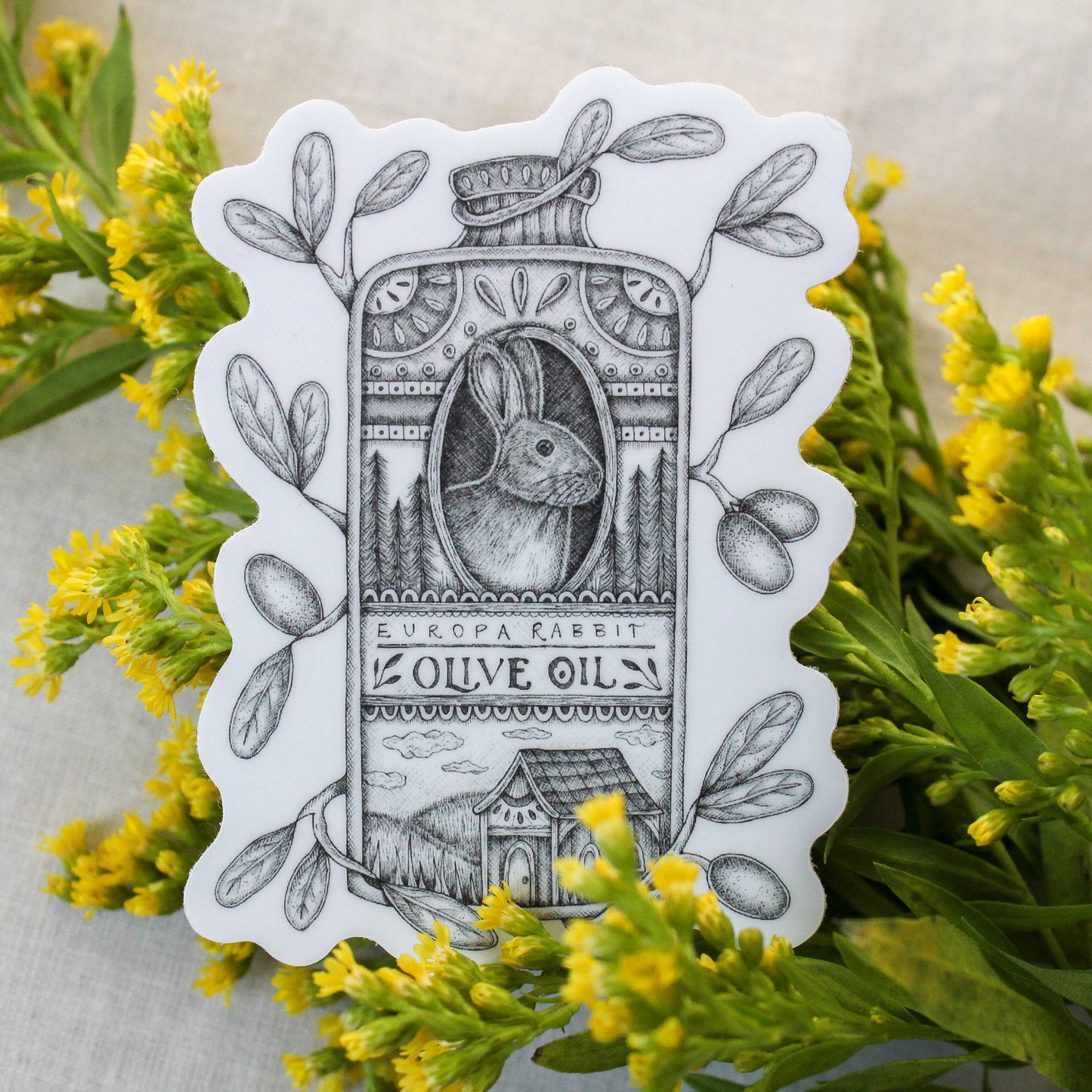 Europa Rabbit Olive Oil | Vinyl Sticker