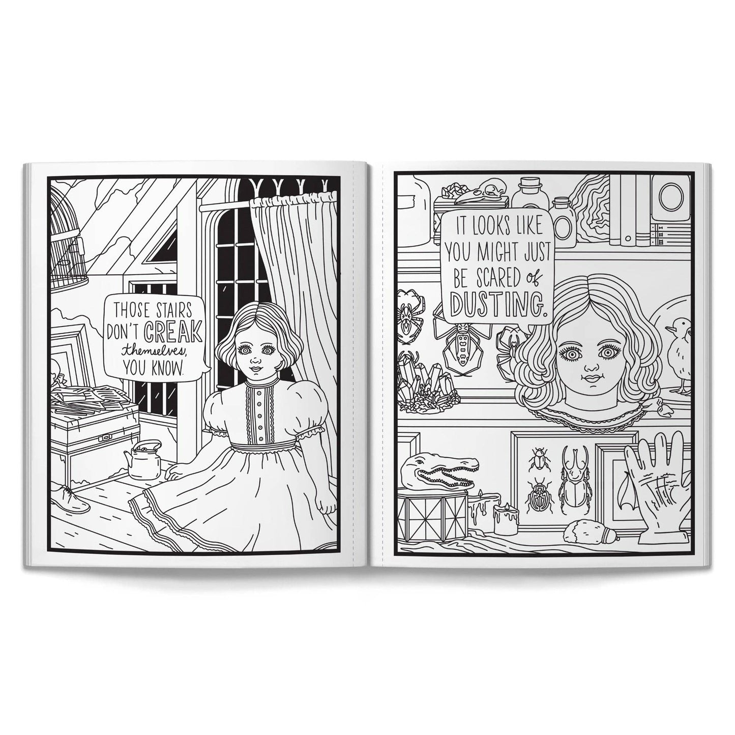 Haunted Dolls Coloring Book