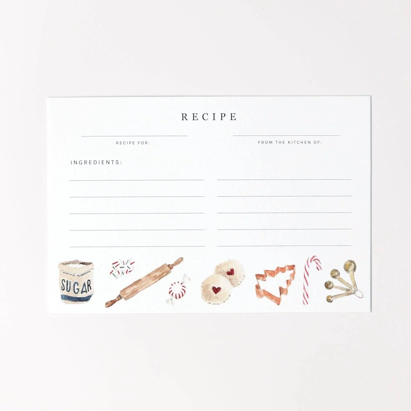 Christmas baking recipe cards