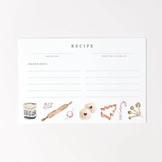 Christmas baking recipe cards