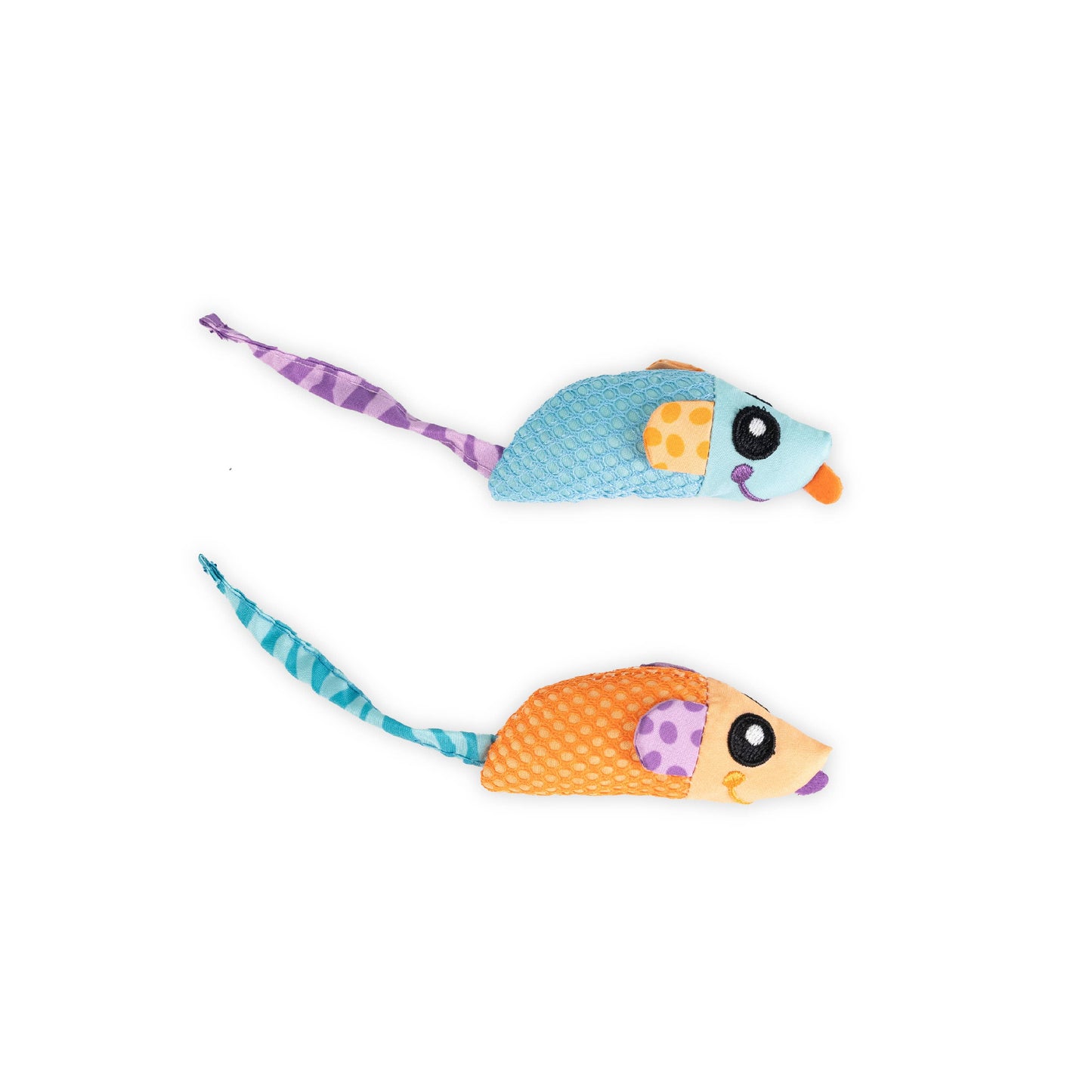 Catnip Chew Mice Dental Health Cat Toy 2pc